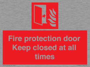 Fire protection door Keep closed at all times